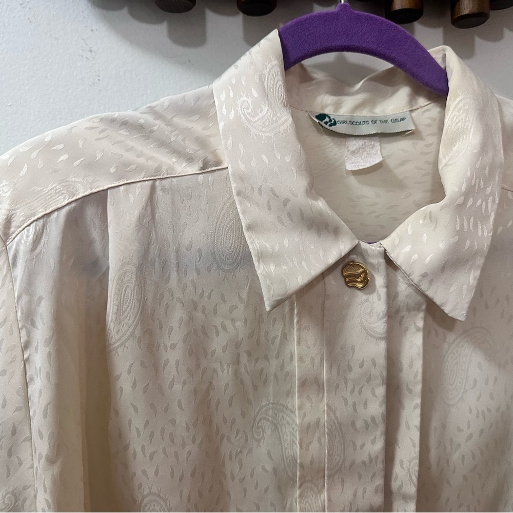 VINTAGE Girl Scouts of America leader blouse! Like new!